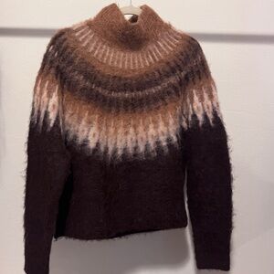 Banana Republic Brown Ombre Fair aisle Turtleneck Sweater